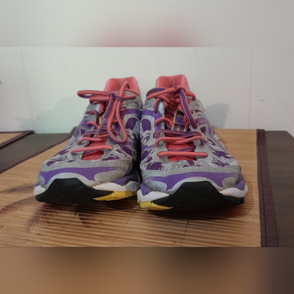 Mizuno - Wave Creation 15 Silver Purple Pink Yellow - Women's 7 - J1GL140138 - Picture 5 of 7